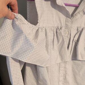 Worthington Black and White Grid Pattern Top